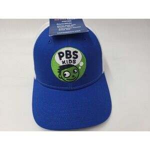 Youth PBS Kids Mesh Trucker Snapback Hat Cap TV Show Channel Boy Girl Blue White